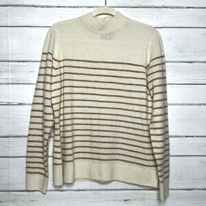 Abercrombie & Fitch Mock Neck Stripe Sweater Size Large